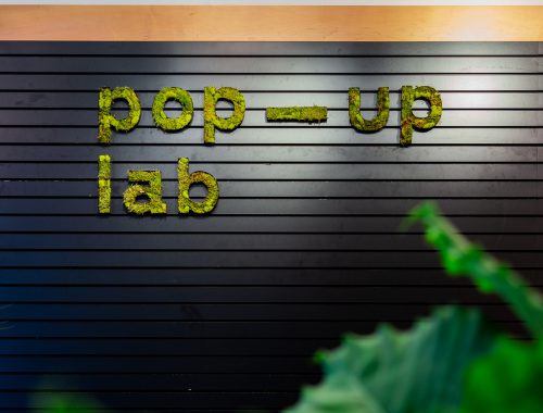 enseigne pop-up lab